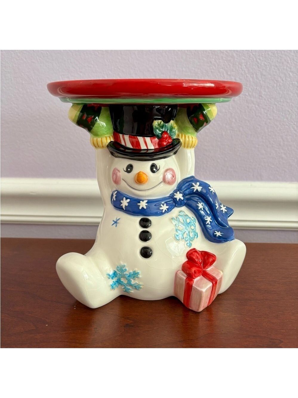 Fitz&Floyd “Festive Friends” Snowman Holiday Candle Holder